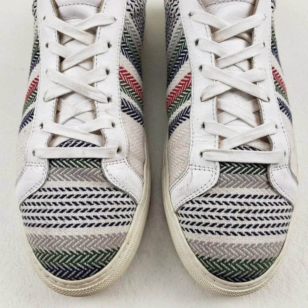 Taft Classic Striped Sneaker Mens 9 Multicolor Lace Up Casual Shoe Portugal